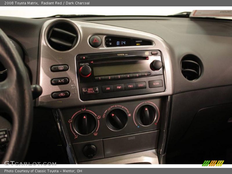 Radiant Red / Dark Charcoal 2008 Toyota Matrix