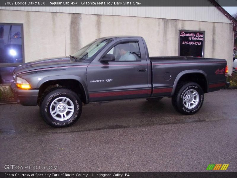 Graphite Metallic / Dark Slate Gray 2002 Dodge Dakota SXT Regular Cab 4x4