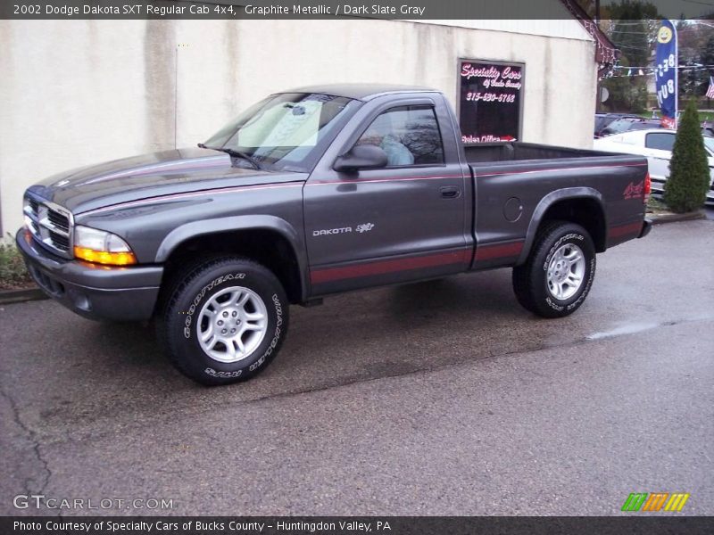 Graphite Metallic / Dark Slate Gray 2002 Dodge Dakota SXT Regular Cab 4x4