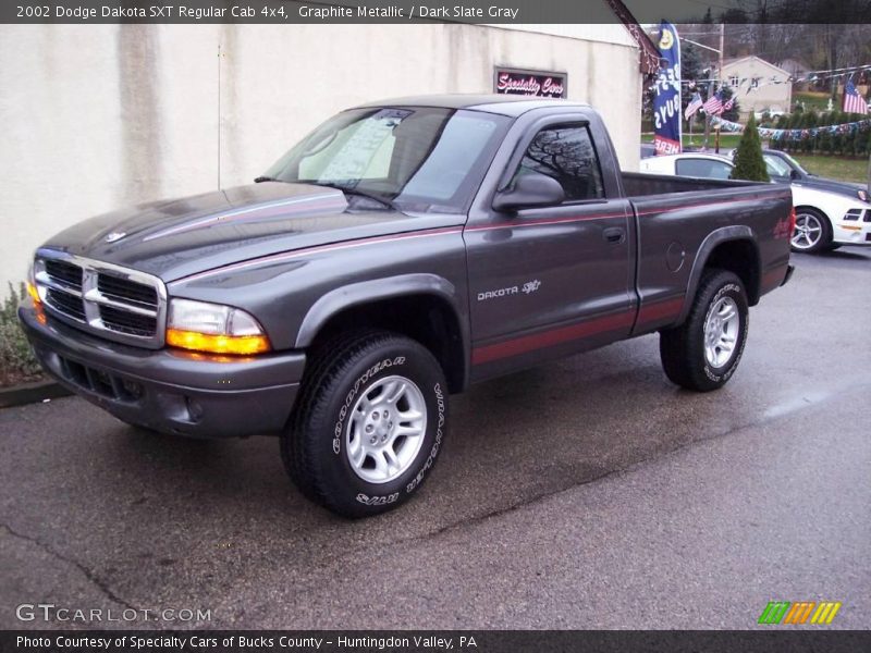 Graphite Metallic / Dark Slate Gray 2002 Dodge Dakota SXT Regular Cab 4x4
