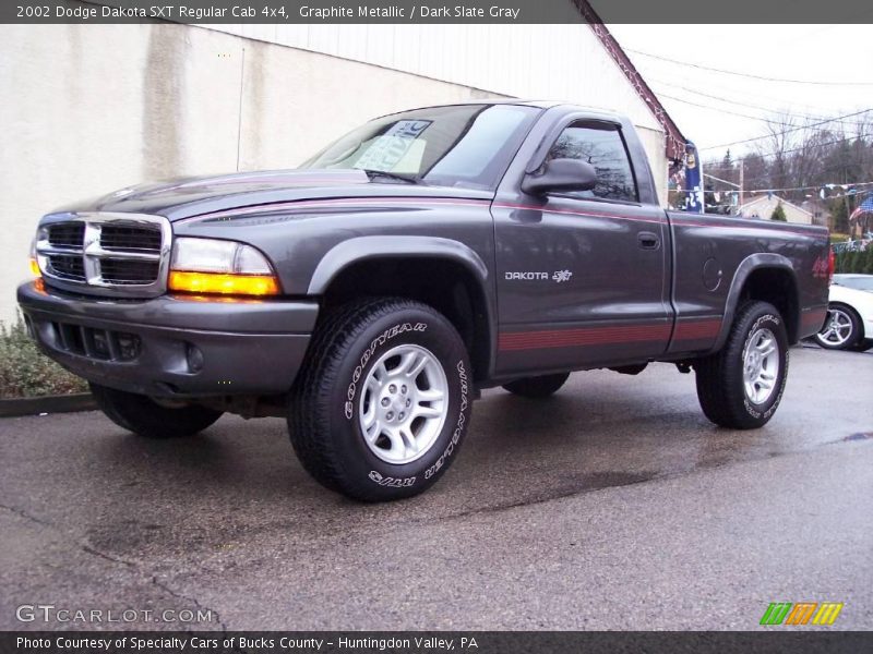 Graphite Metallic / Dark Slate Gray 2002 Dodge Dakota SXT Regular Cab 4x4