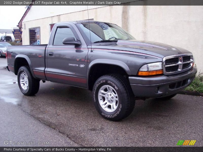 Graphite Metallic / Dark Slate Gray 2002 Dodge Dakota SXT Regular Cab 4x4