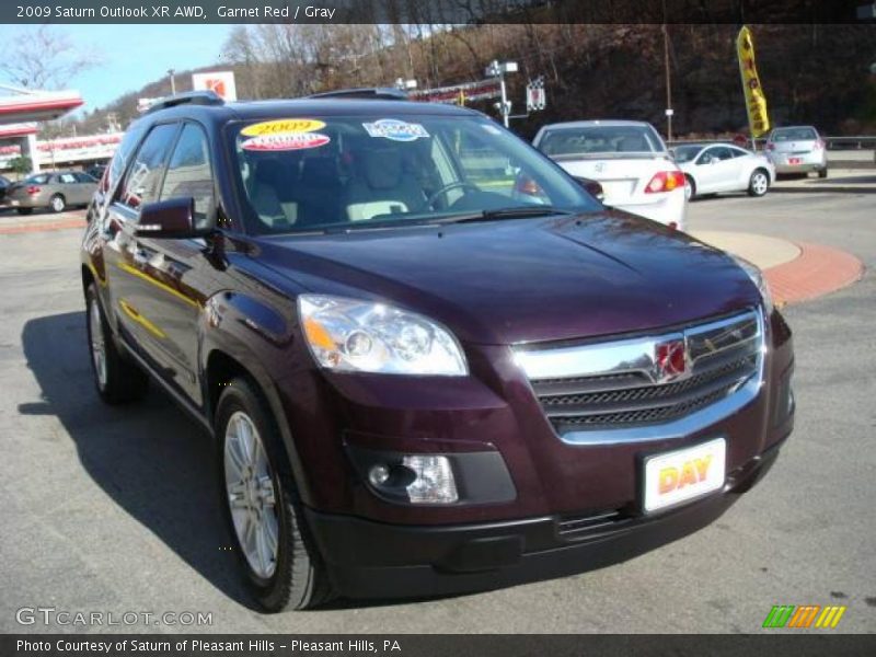 Garnet Red / Gray 2009 Saturn Outlook XR AWD