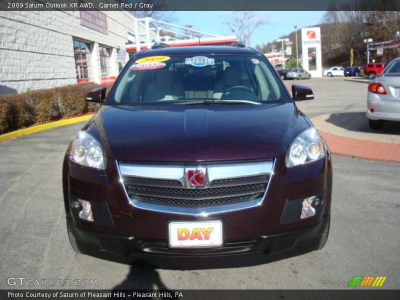 Garnet Red / Gray 2009 Saturn Outlook XR AWD