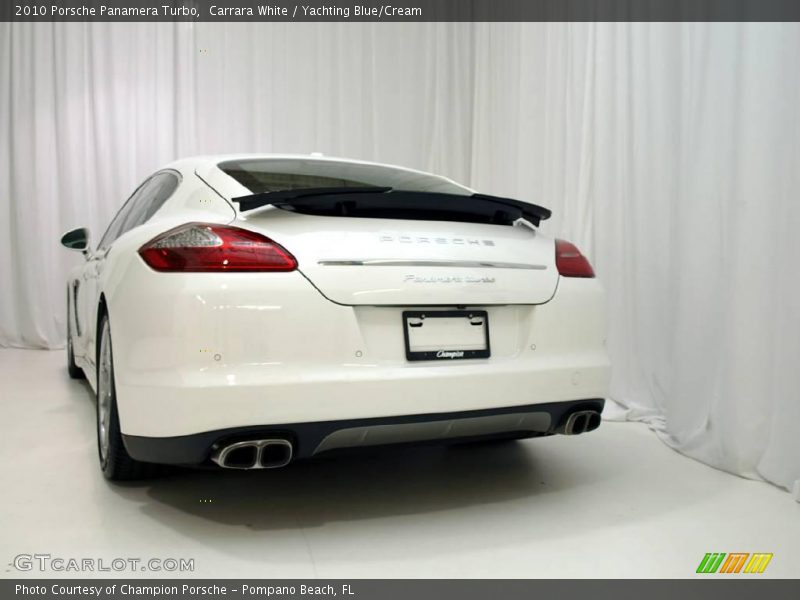 Carrara White / Yachting Blue/Cream 2010 Porsche Panamera Turbo