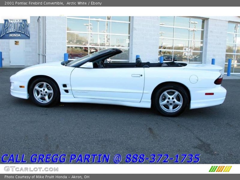 Arctic White / Ebony 2001 Pontiac Firebird Convertible