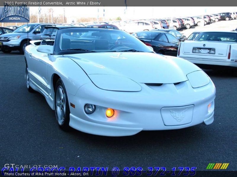 Arctic White / Ebony 2001 Pontiac Firebird Convertible