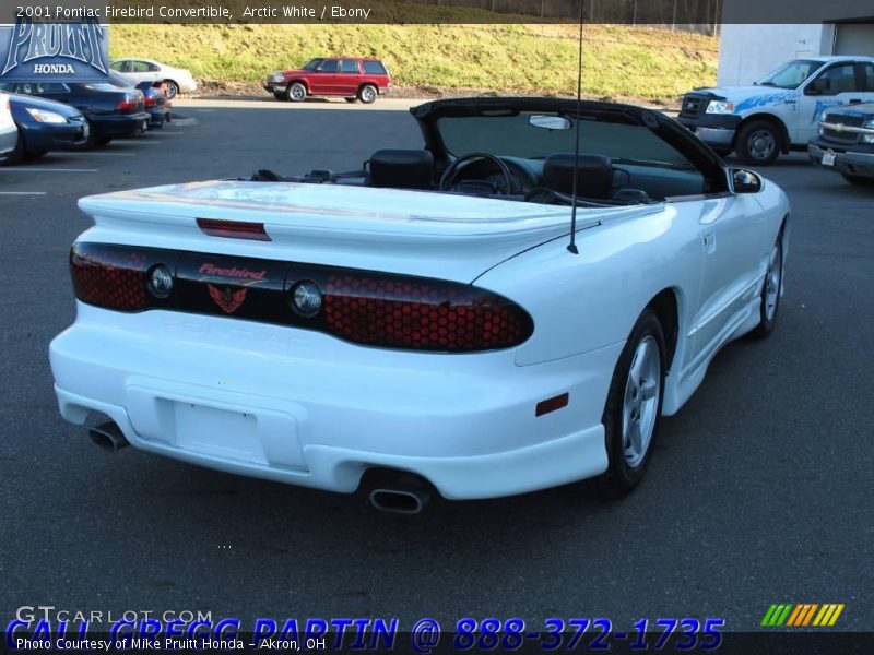 Arctic White / Ebony 2001 Pontiac Firebird Convertible