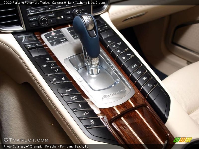 Carrara White / Yachting Blue/Cream 2010 Porsche Panamera Turbo
