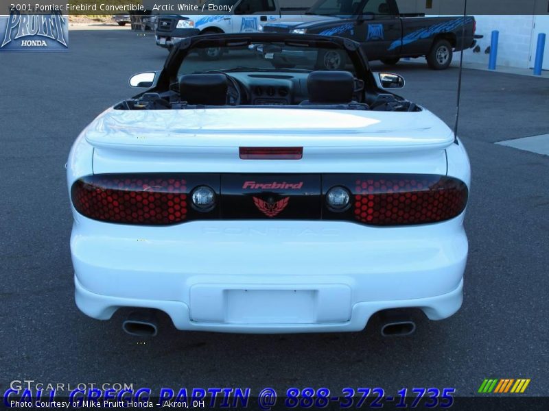 Arctic White / Ebony 2001 Pontiac Firebird Convertible