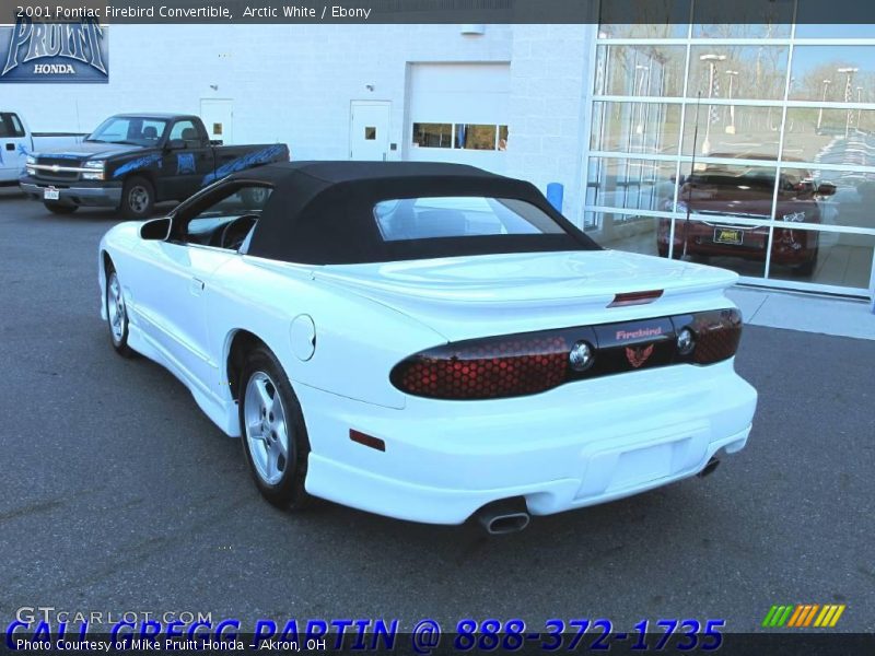 Arctic White / Ebony 2001 Pontiac Firebird Convertible