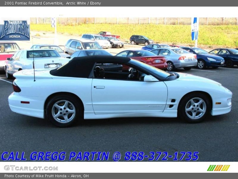 Arctic White / Ebony 2001 Pontiac Firebird Convertible