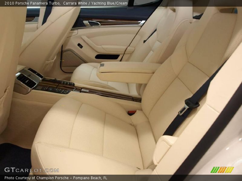 Carrara White / Yachting Blue/Cream 2010 Porsche Panamera Turbo