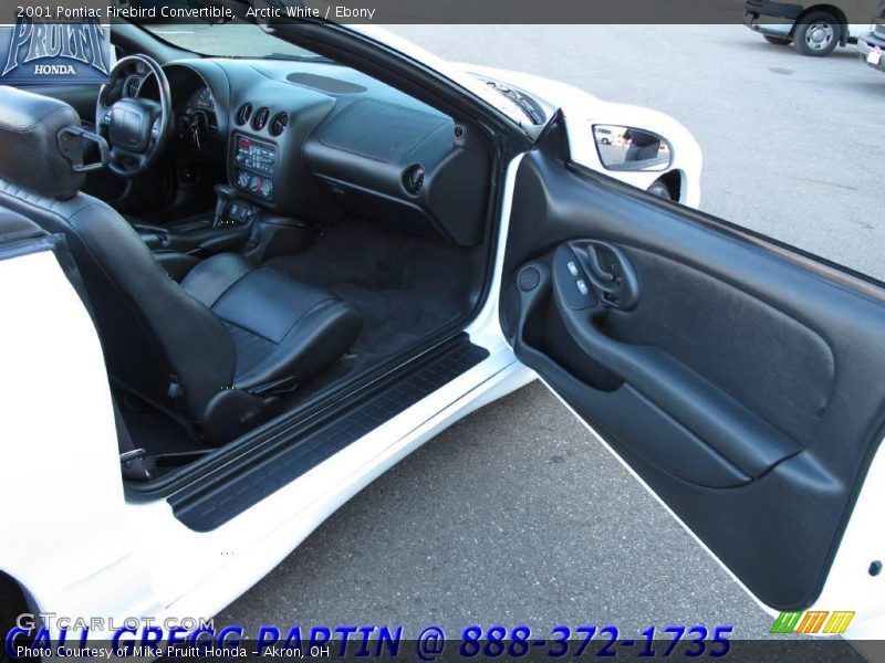 Arctic White / Ebony 2001 Pontiac Firebird Convertible