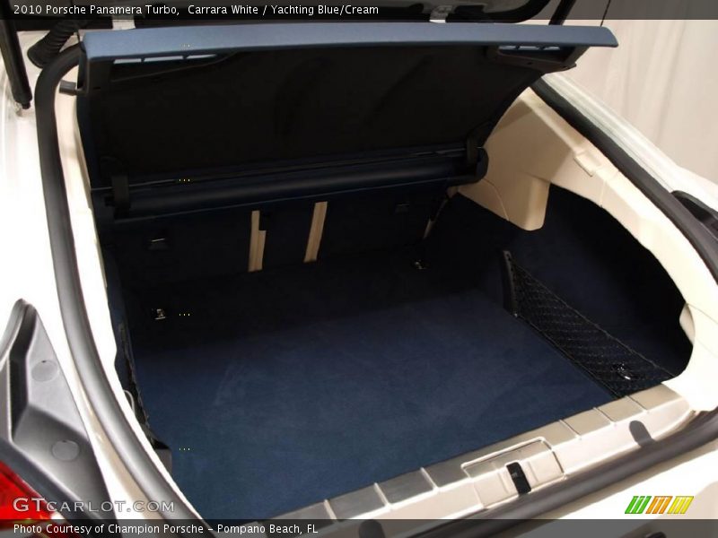 Carrara White / Yachting Blue/Cream 2010 Porsche Panamera Turbo