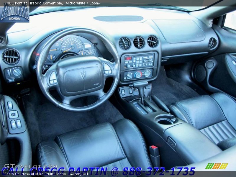 Arctic White / Ebony 2001 Pontiac Firebird Convertible