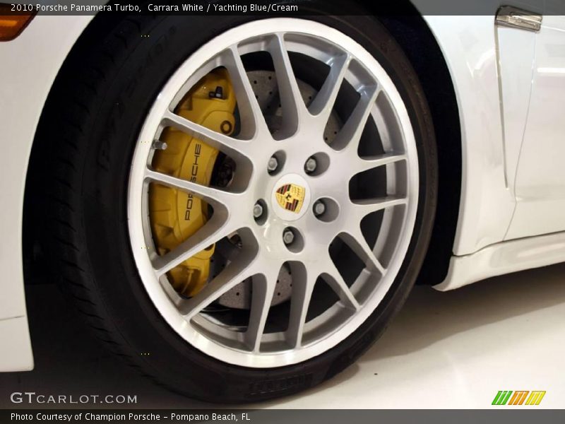 Carrara White / Yachting Blue/Cream 2010 Porsche Panamera Turbo