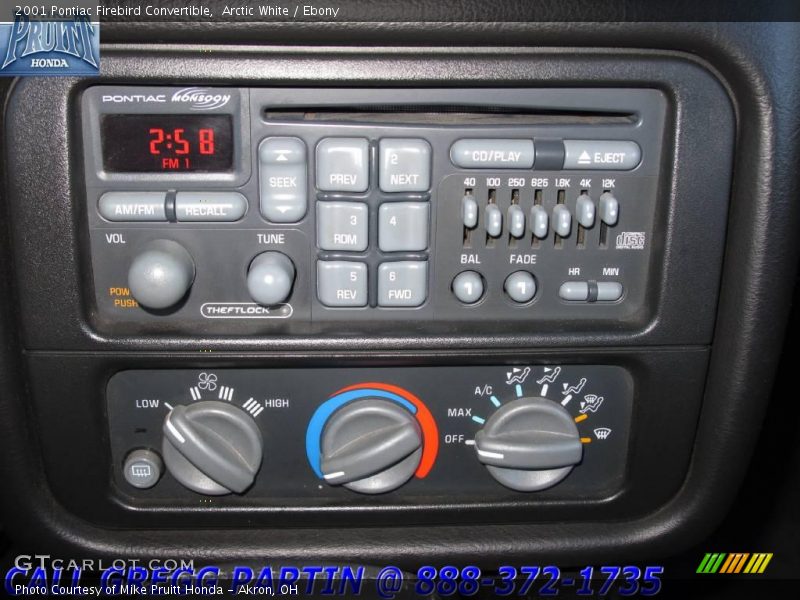 Arctic White / Ebony 2001 Pontiac Firebird Convertible