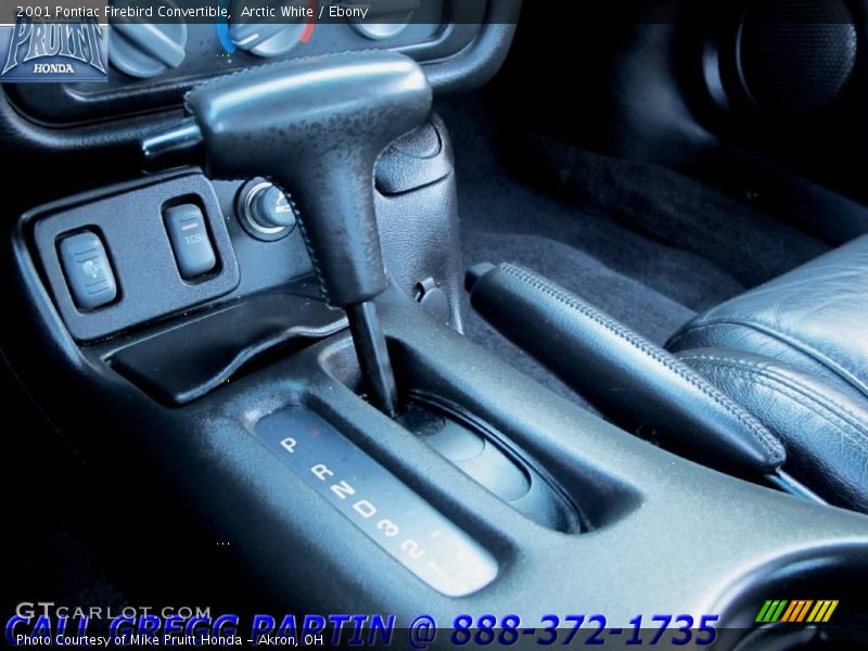 Arctic White / Ebony 2001 Pontiac Firebird Convertible