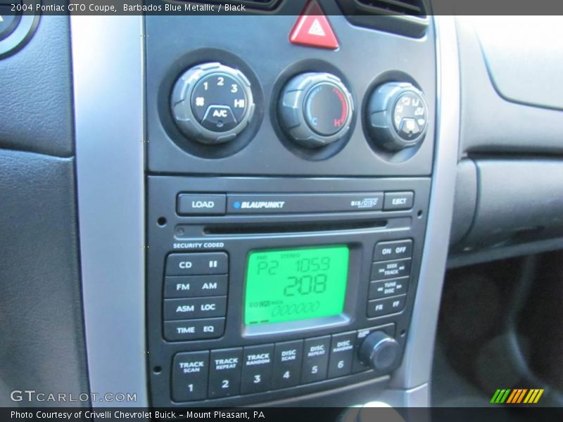 Barbados Blue Metallic / Black 2004 Pontiac GTO Coupe