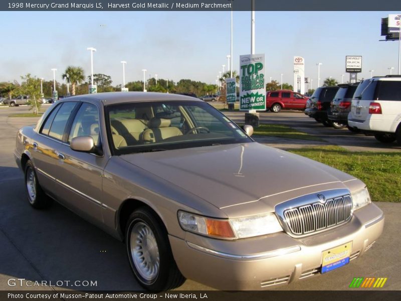 Harvest Gold Metallic / Medium Parchment 1998 Mercury Grand Marquis LS