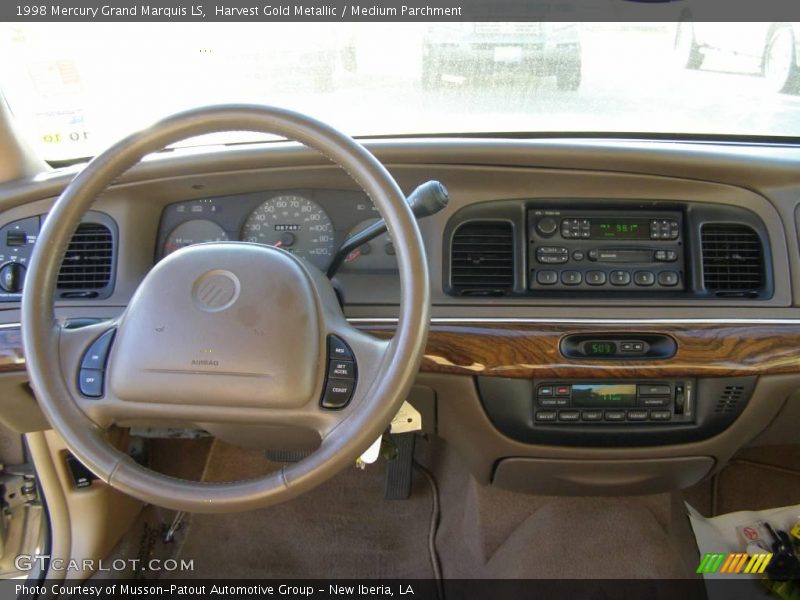Harvest Gold Metallic / Medium Parchment 1998 Mercury Grand Marquis LS