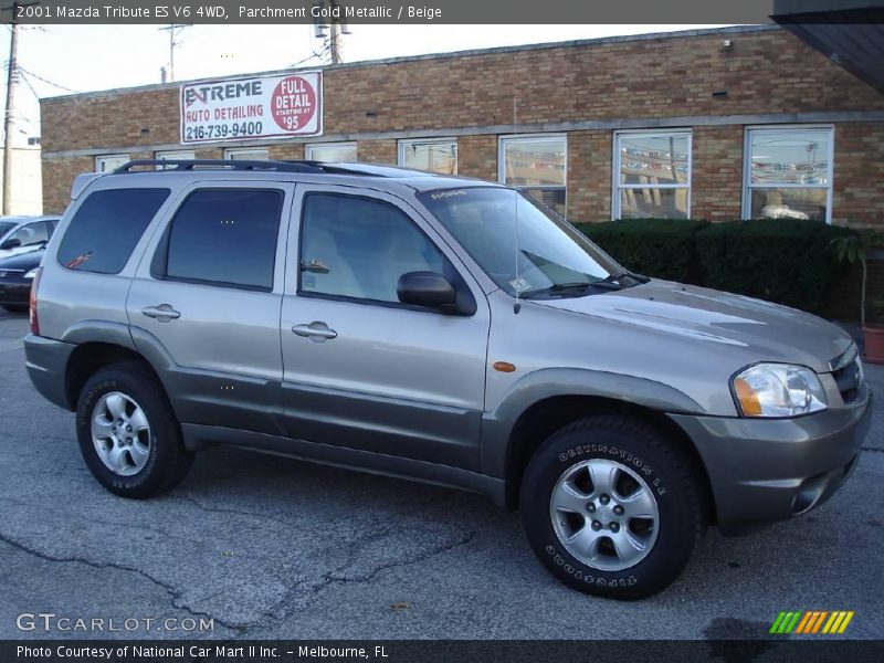 Parchment Gold Metallic / Beige 2001 Mazda Tribute ES V6 4WD