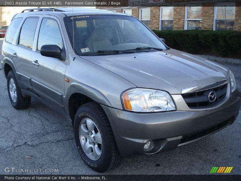 Parchment Gold Metallic / Beige 2001 Mazda Tribute ES V6 4WD