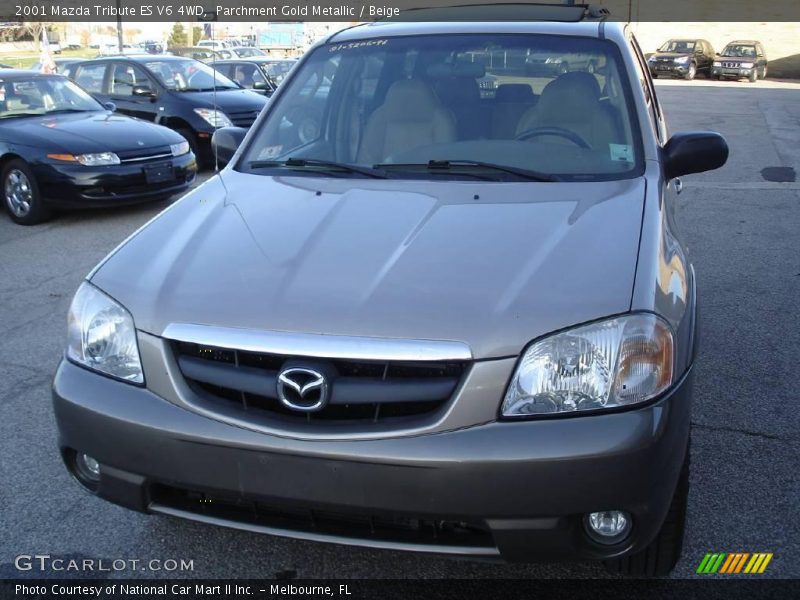 Parchment Gold Metallic / Beige 2001 Mazda Tribute ES V6 4WD