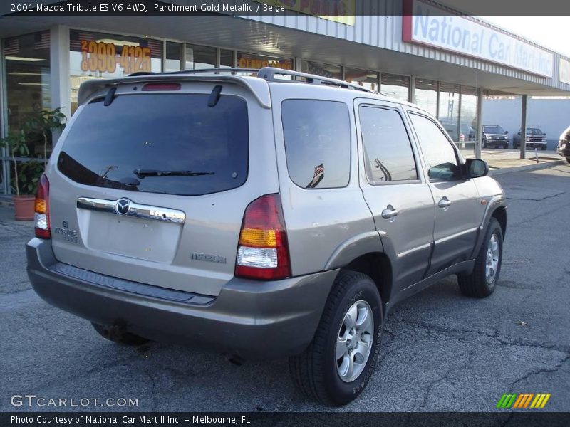 Parchment Gold Metallic / Beige 2001 Mazda Tribute ES V6 4WD