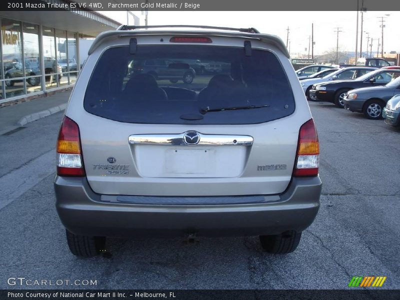 Parchment Gold Metallic / Beige 2001 Mazda Tribute ES V6 4WD