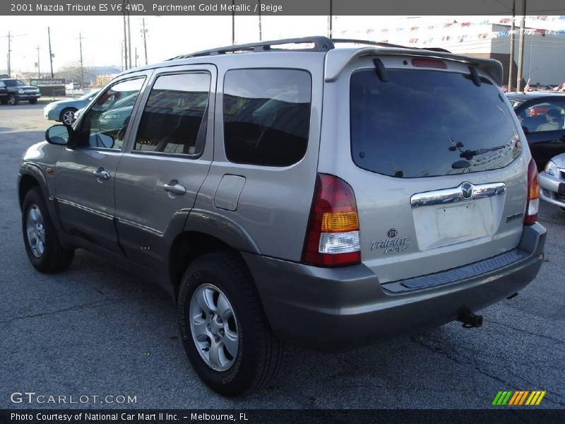 Parchment Gold Metallic / Beige 2001 Mazda Tribute ES V6 4WD