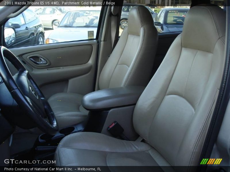 Parchment Gold Metallic / Beige 2001 Mazda Tribute ES V6 4WD