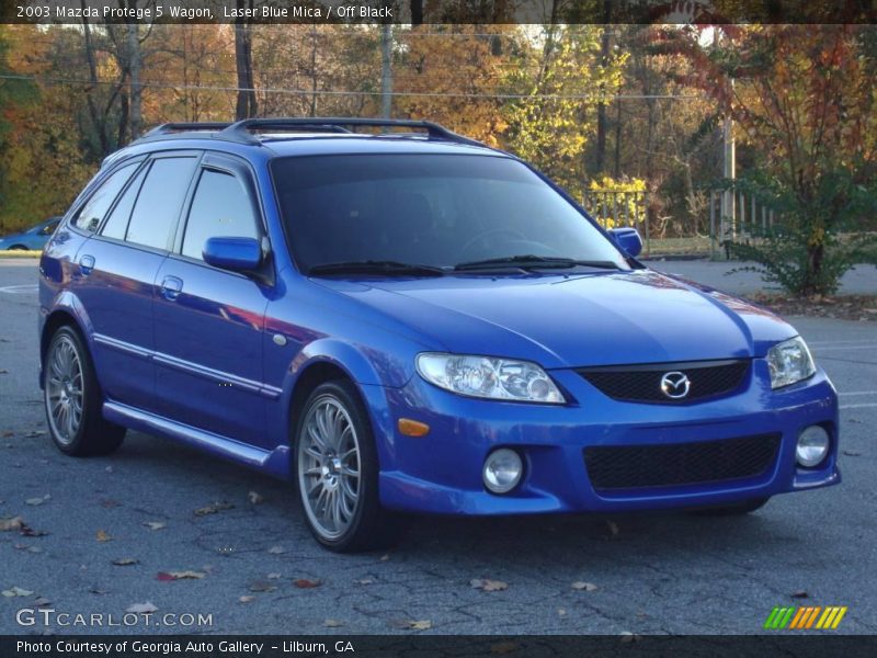 Laser Blue Mica / Off Black 2003 Mazda Protege 5 Wagon