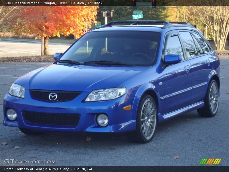 Laser Blue Mica / Off Black 2003 Mazda Protege 5 Wagon