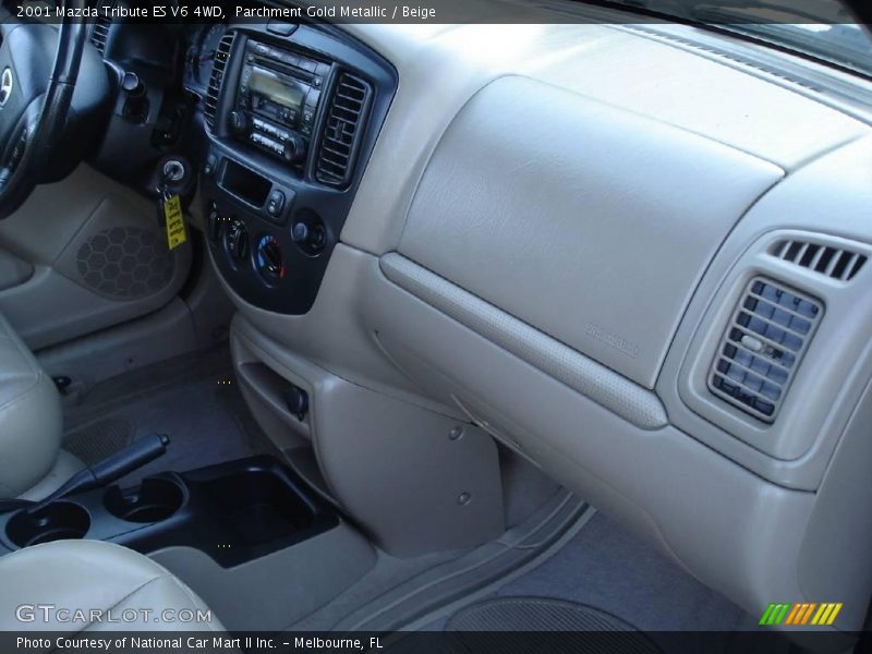 Parchment Gold Metallic / Beige 2001 Mazda Tribute ES V6 4WD