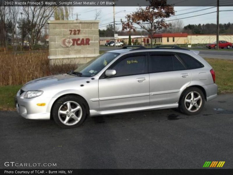Sunlight Silver Metallic / Off Black 2002 Mazda Protege 5 Wagon