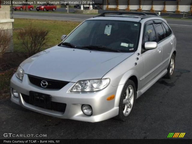 Sunlight Silver Metallic / Off Black 2002 Mazda Protege 5 Wagon