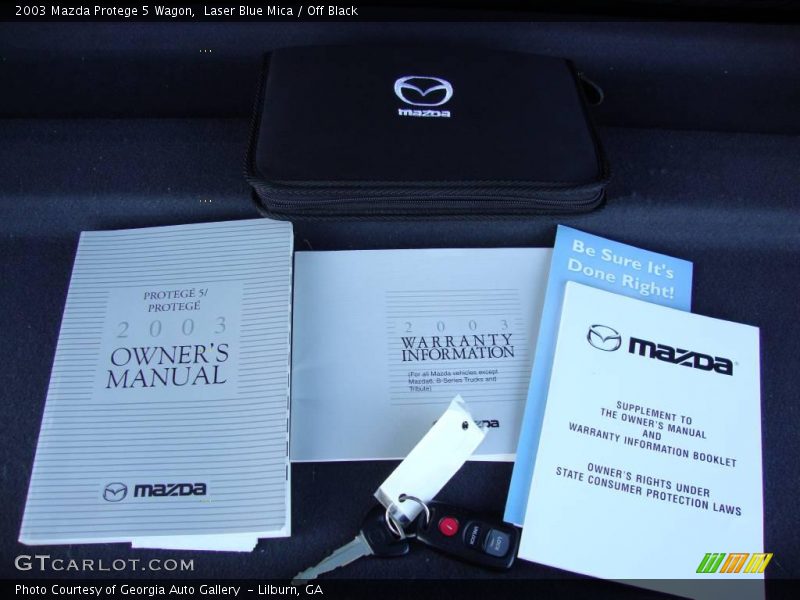 Laser Blue Mica / Off Black 2003 Mazda Protege 5 Wagon