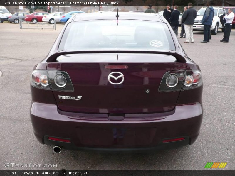 Phantom Purple Mica / Black 2008 Mazda MAZDA3 s Sport Sedan