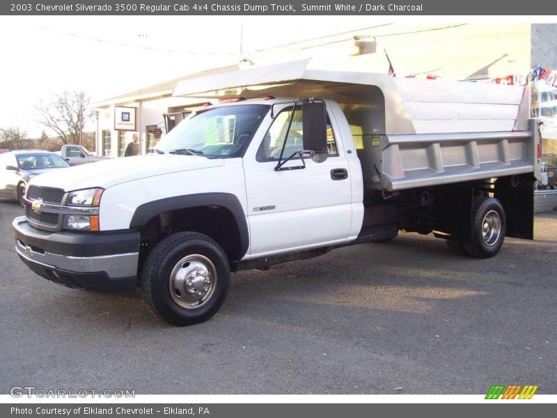 Summit White / Dark Charcoal 2003 Chevrolet Silverado 3500 Regular Cab 4x4 Chassis Dump Truck