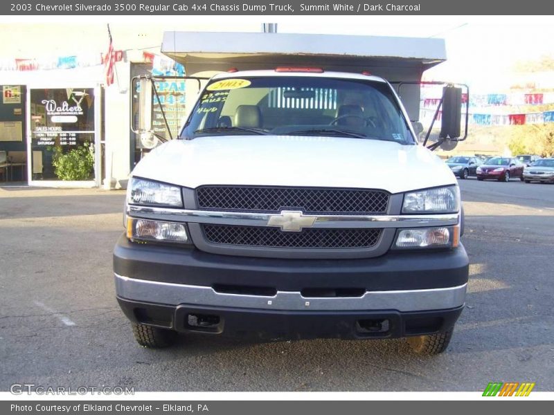 Summit White / Dark Charcoal 2003 Chevrolet Silverado 3500 Regular Cab 4x4 Chassis Dump Truck