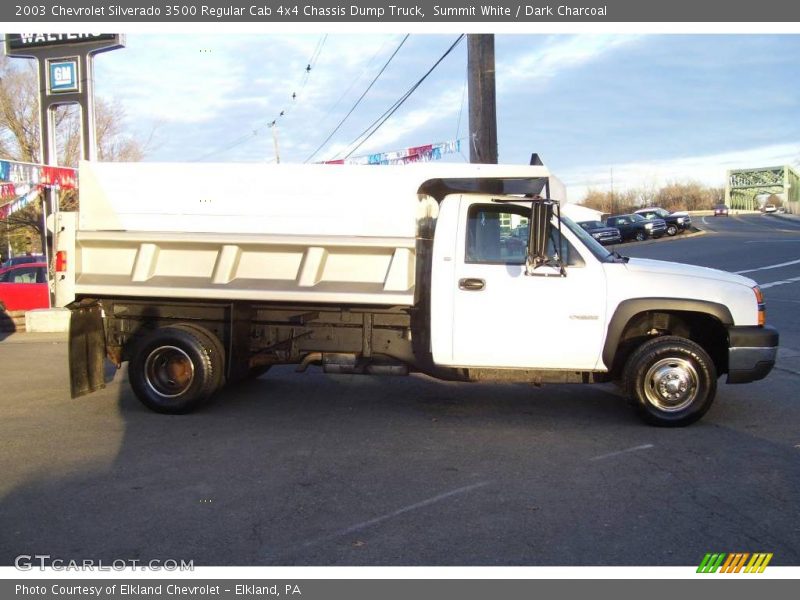 Summit White / Dark Charcoal 2003 Chevrolet Silverado 3500 Regular Cab 4x4 Chassis Dump Truck