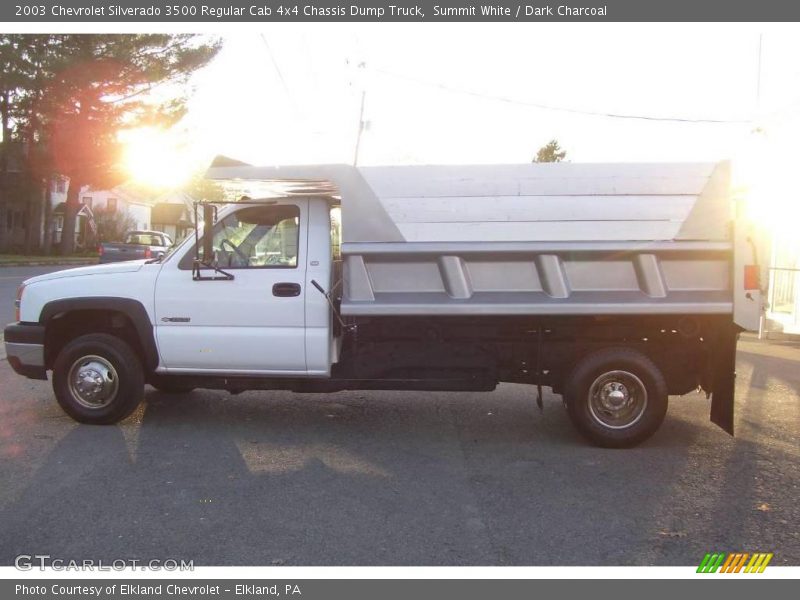 Summit White / Dark Charcoal 2003 Chevrolet Silverado 3500 Regular Cab 4x4 Chassis Dump Truck