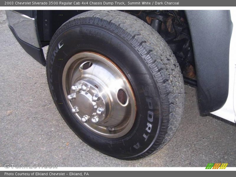 Summit White / Dark Charcoal 2003 Chevrolet Silverado 3500 Regular Cab 4x4 Chassis Dump Truck