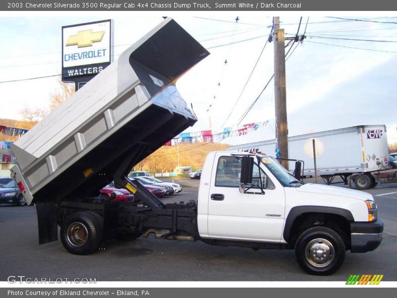 Summit White / Dark Charcoal 2003 Chevrolet Silverado 3500 Regular Cab 4x4 Chassis Dump Truck