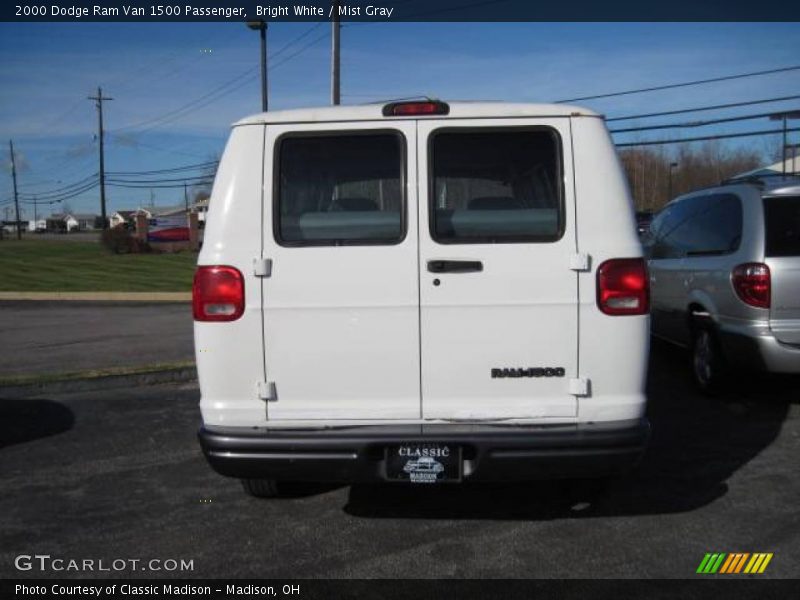 Bright White / Mist Gray 2000 Dodge Ram Van 1500 Passenger