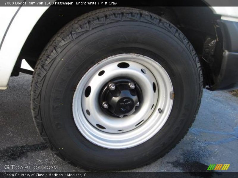 Bright White / Mist Gray 2000 Dodge Ram Van 1500 Passenger
