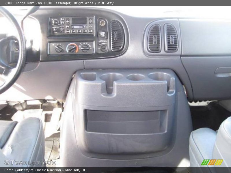 Bright White / Mist Gray 2000 Dodge Ram Van 1500 Passenger