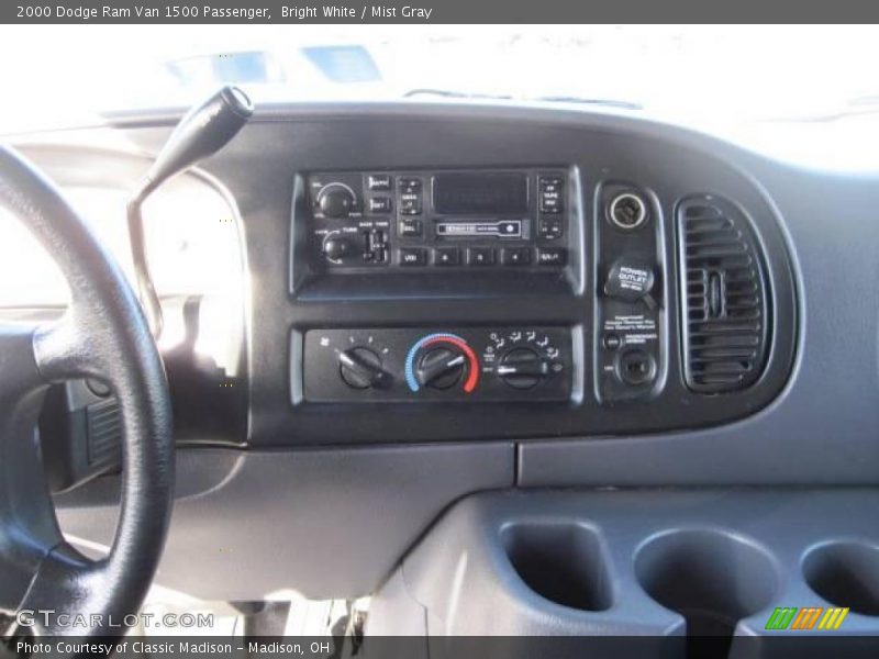 Bright White / Mist Gray 2000 Dodge Ram Van 1500 Passenger
